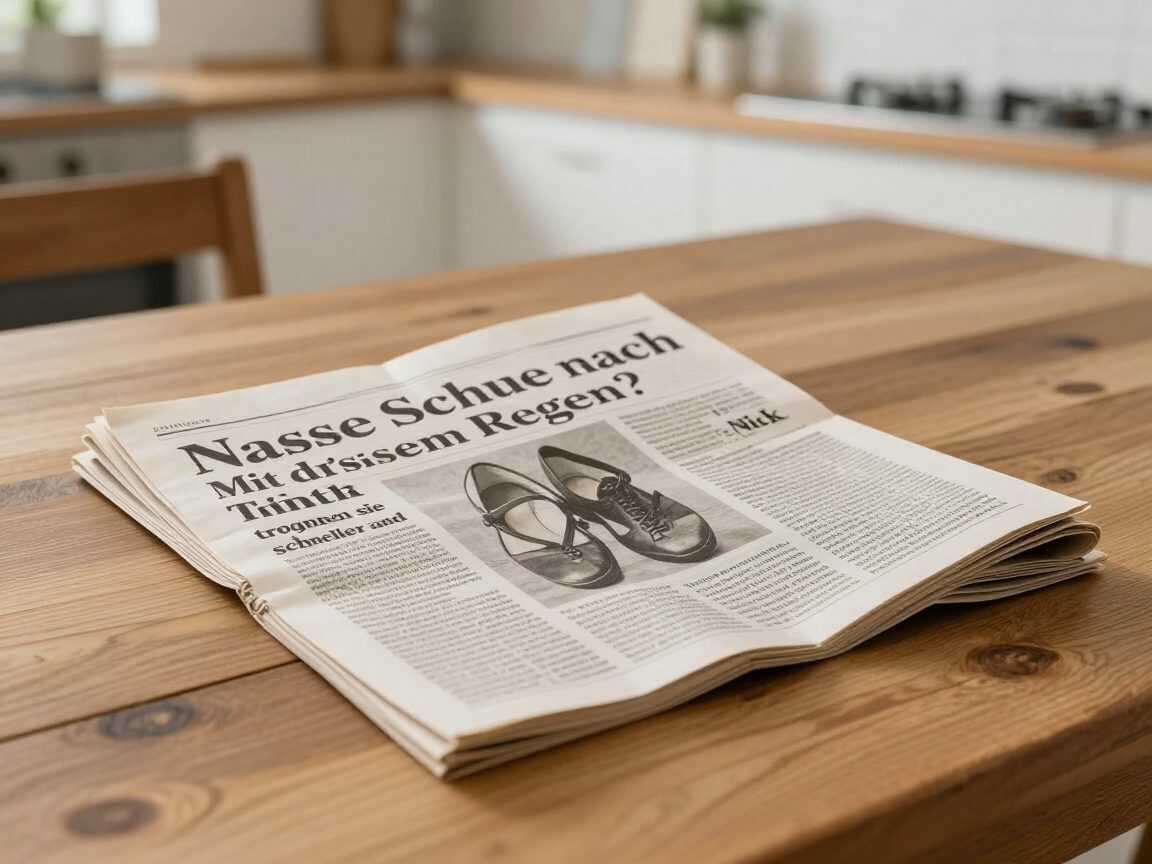 Nasse Schuhe nach dem Regen? Mit diesem Zeitungspapier-Trick trocknen sie schneller und bleiben länger frisch