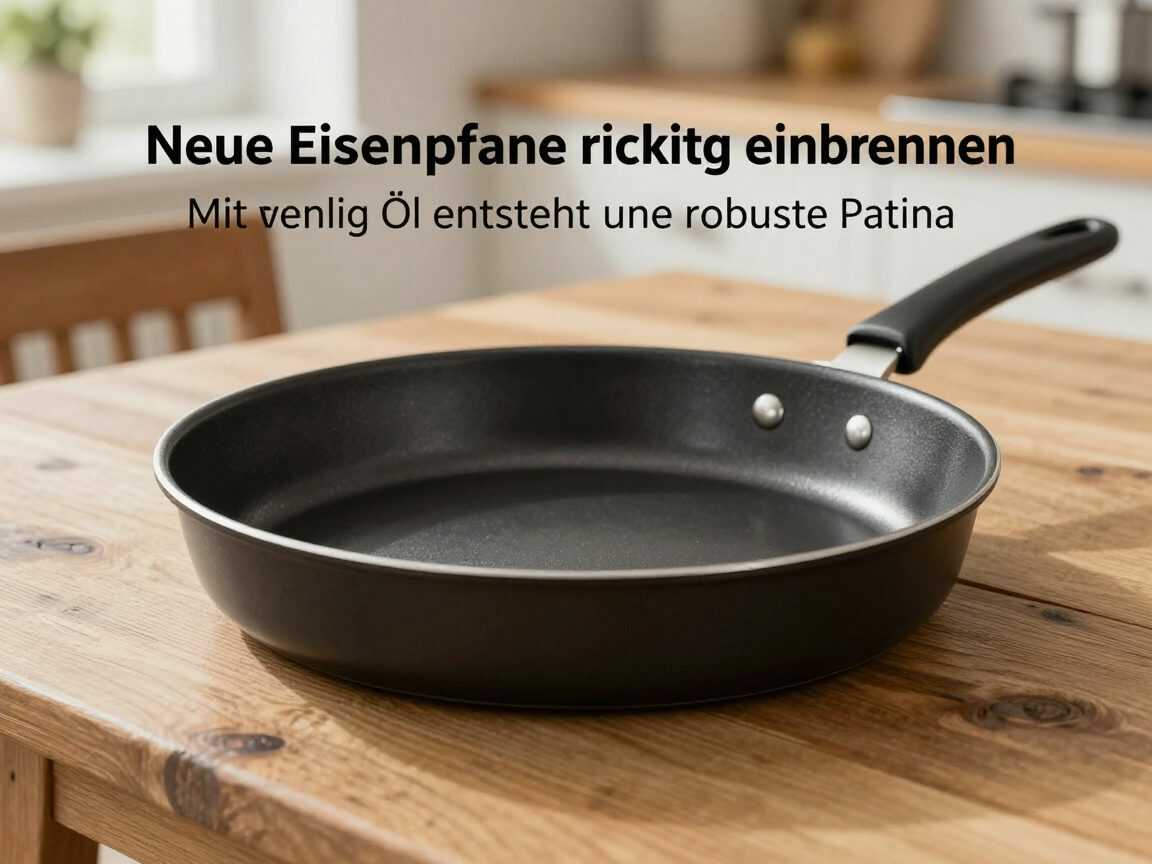 Neue Eisenpfanne richtig einbrennen: Mit wenig Öl entsteht eine robuste Patina