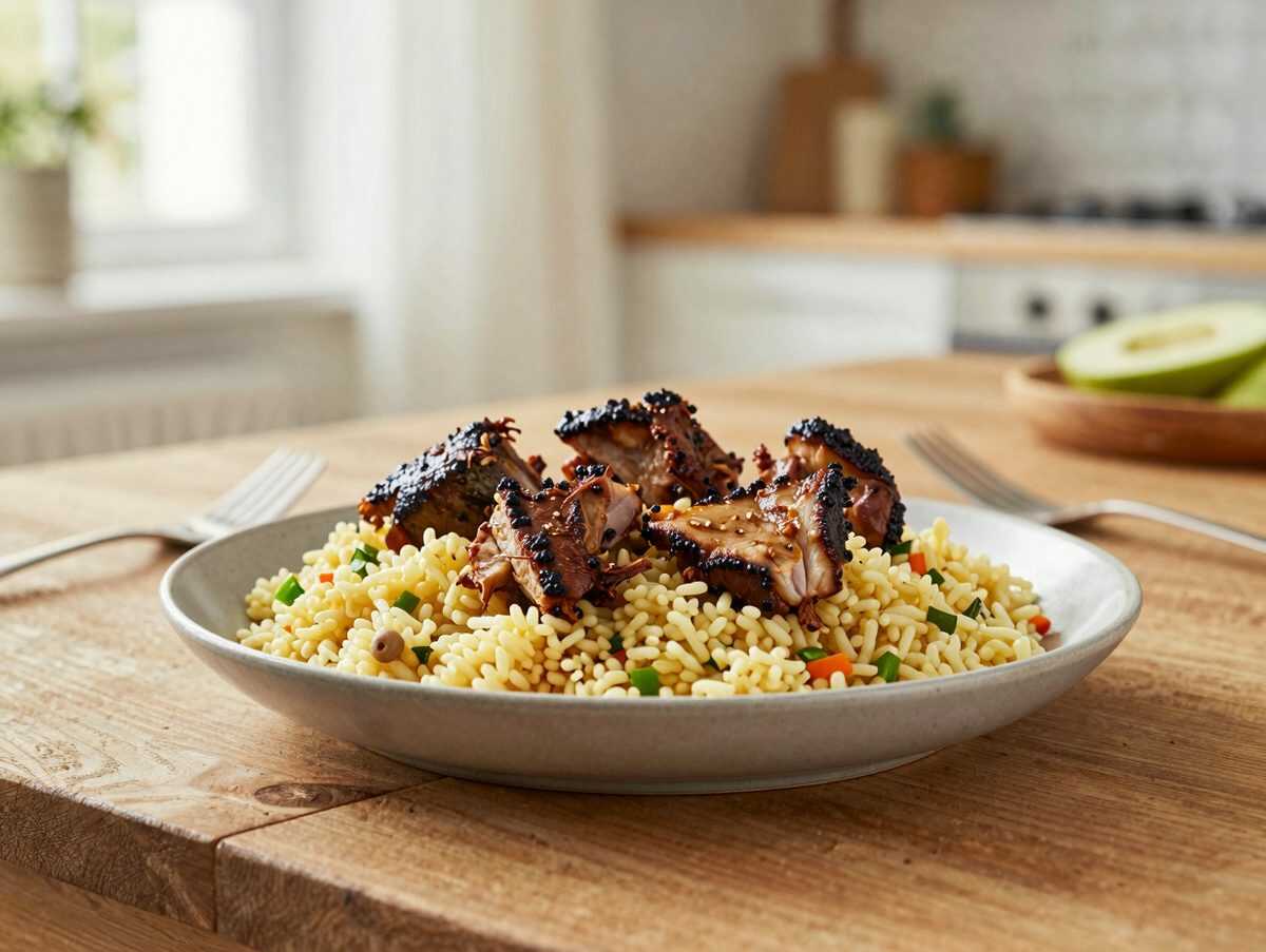 Ofen-Couscous mit Hähnchen und Merguez – herzhaft, saftig und perfekt für die ganze Familie