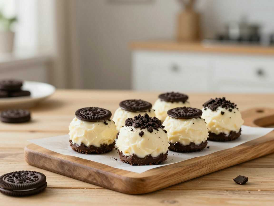 Oreo-Cheesecake-Kugeln ohne Backen – cremig gefüllt mit knackiger weißer Schokolade