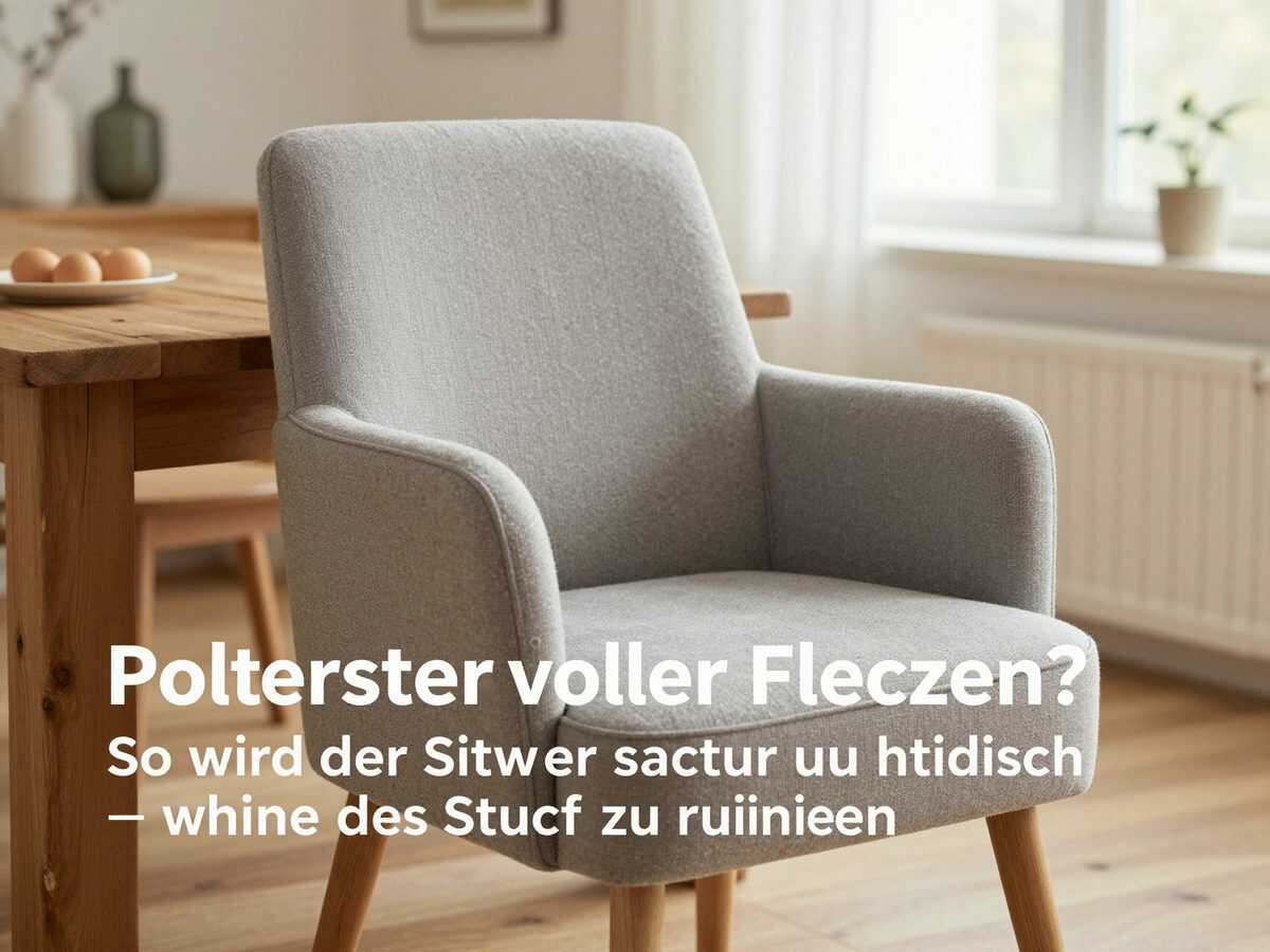 Polsterstuhl voller Flecken? So wird der Sitz wieder sauber und frisch – ohne den Stoff zu ruinieren