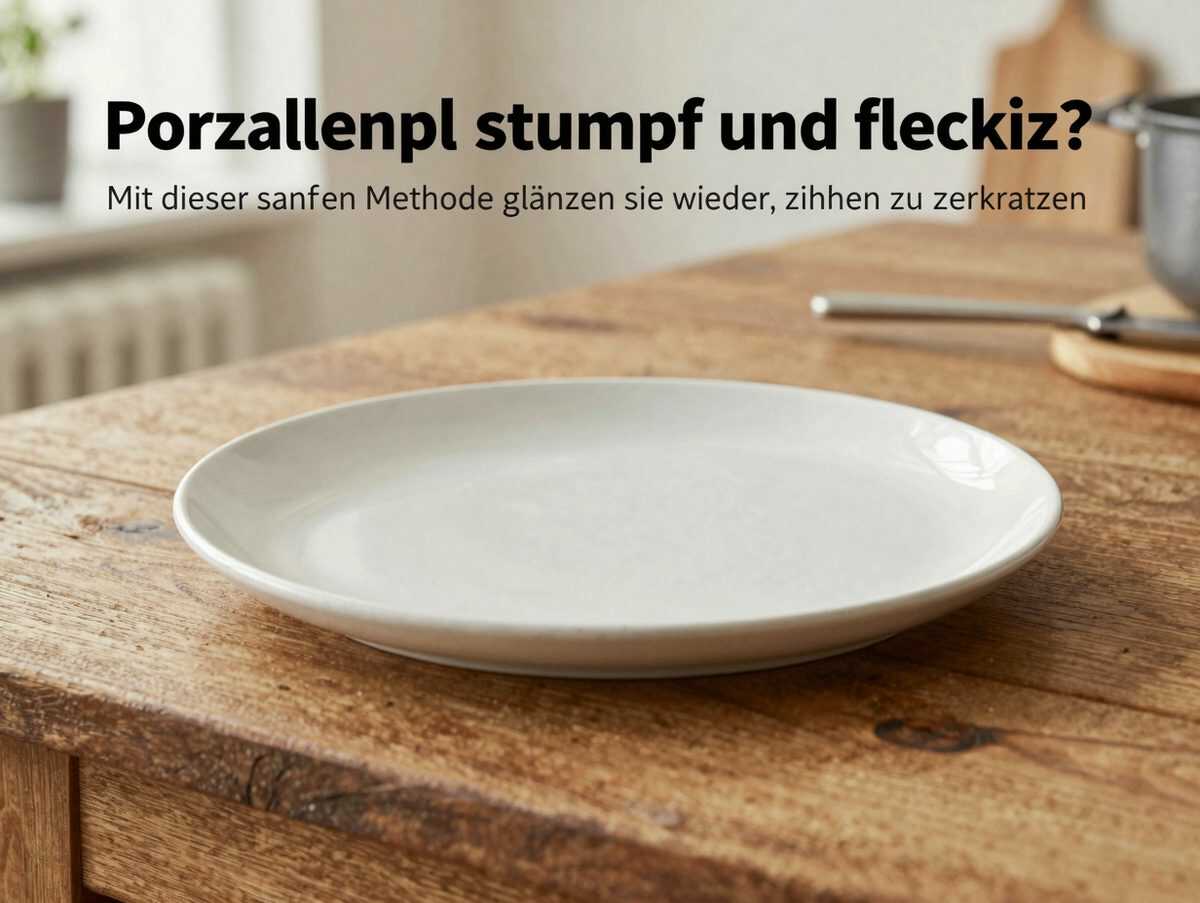 Porzellanplatten stumpf und fleckig? Mit dieser sanften Methode glänzen sie wieder, ohne zu zerkratzen