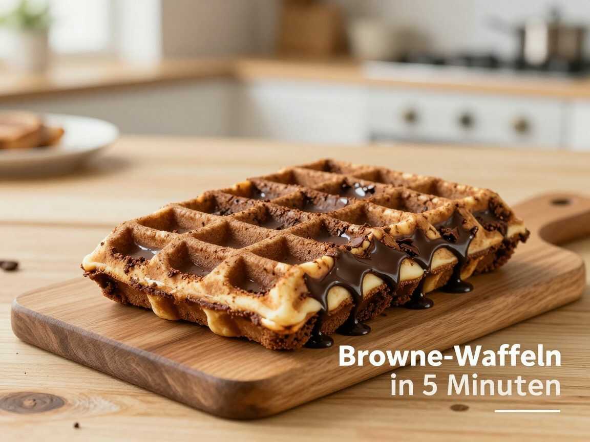 Saftige Brownie-Waffeln in 5 Minuten – außen zart, innen herrlich schokoladig
