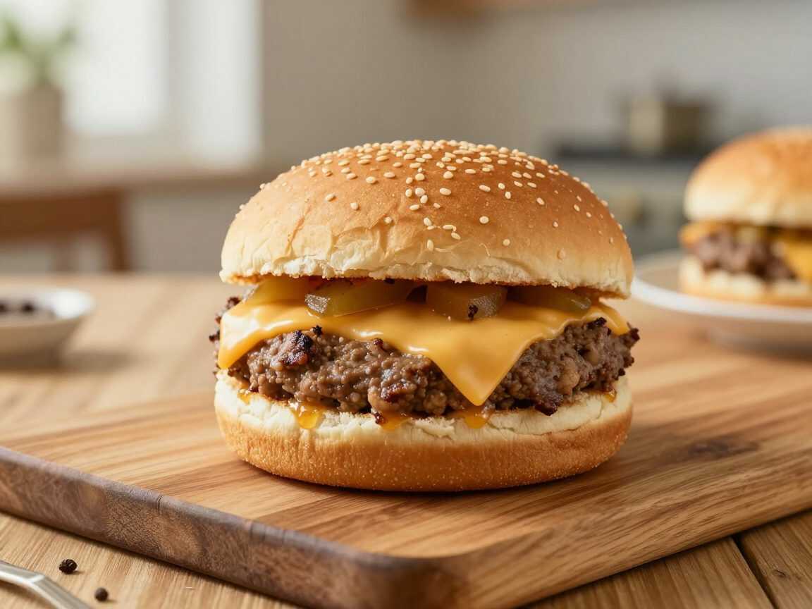Saftige Cheeseburger-Buns aus dem Ofen – fluffige Brötchen mit würziger Hackfleisch-Käse-Füllung