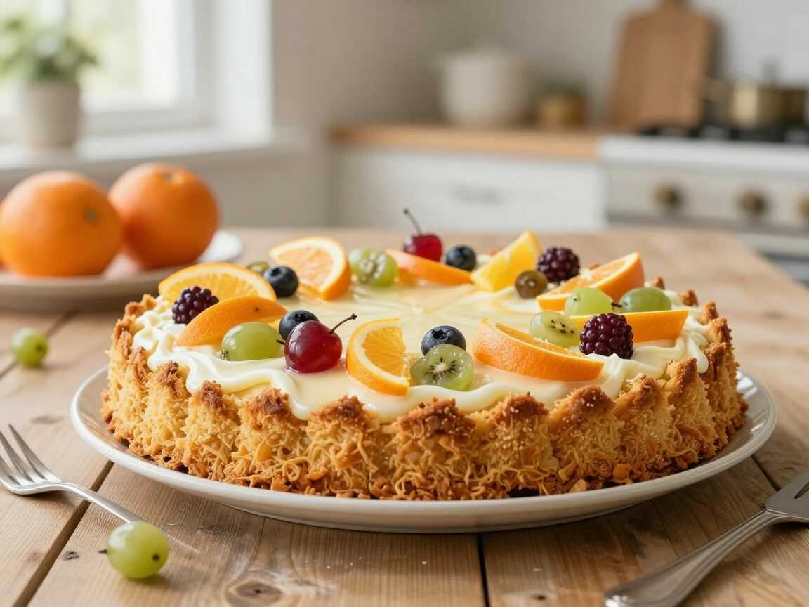 Saftiger Orangenkuchen mit kandierten Früchten – bunt, fruchtig und herrlich einfach