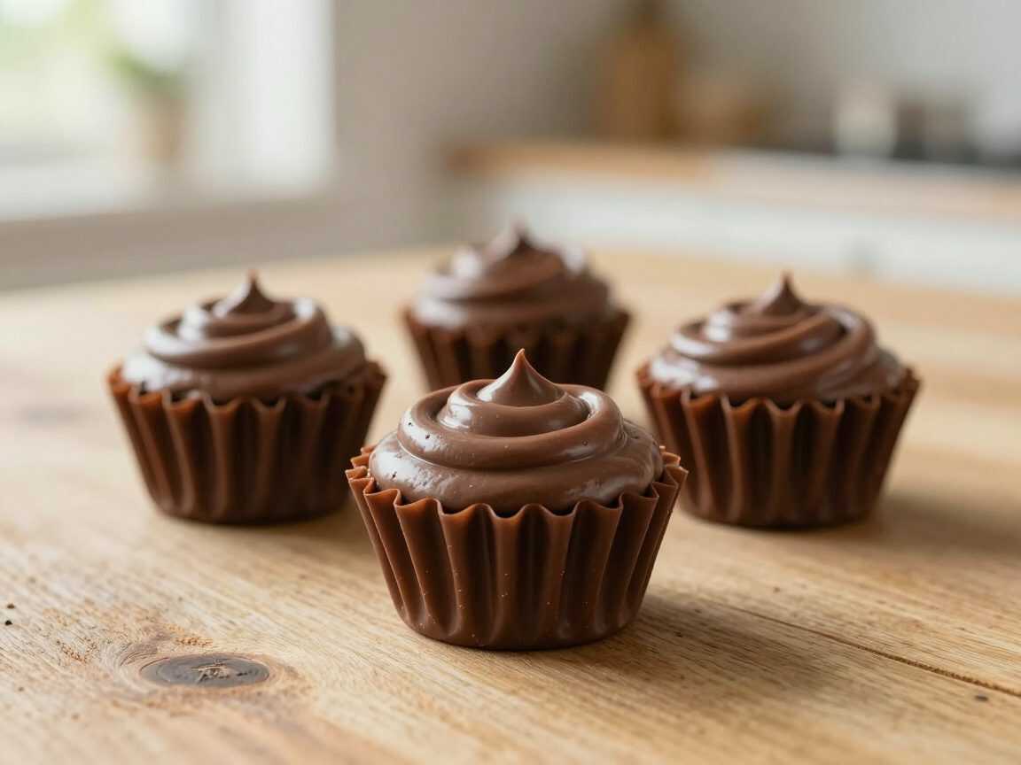 Schoko-Erdnussbutter-Cups ohne Backen – cremige Füllung, knackige Schokohülle