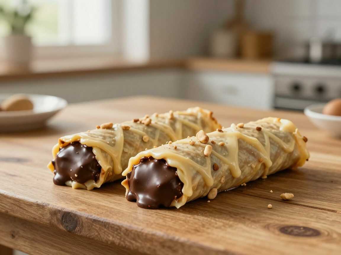 Schoko-Sahne-Rolle mit Haselnuss-Knusperglasur – cremig, saftig und herrlich schokoladig