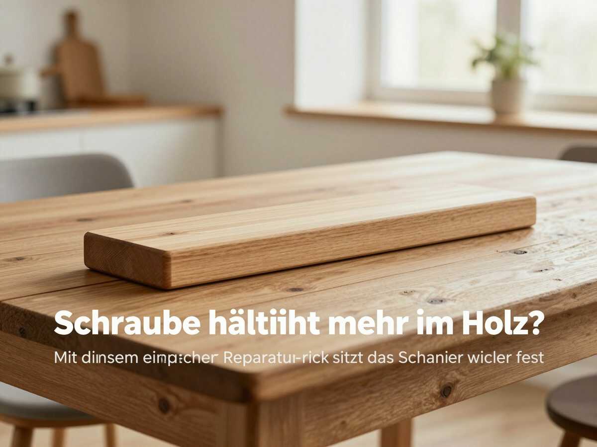 Schraube hält nicht mehr im Holz? Mit diesem einfachen Reparatur-Trick sitzt das Scharnier wieder fest
