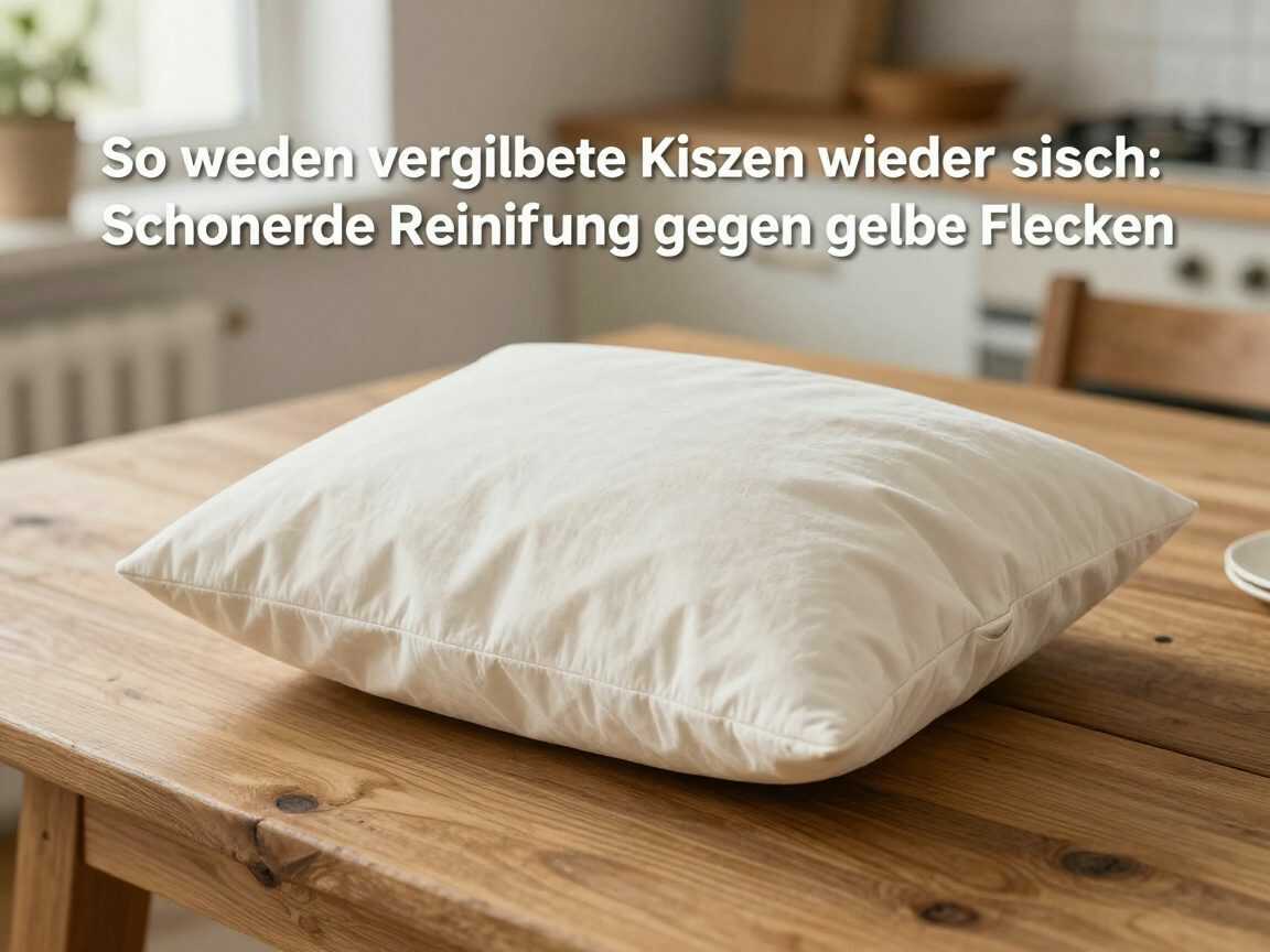 So werden vergilbte Kissen wieder frisch: Schonende Reinigung gegen gelbe Flecken