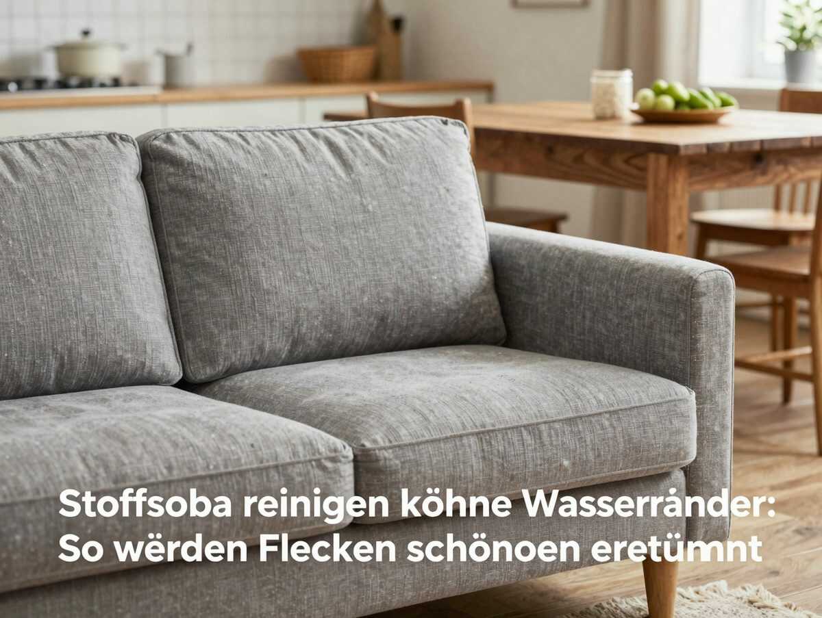 Stoffsofa reinigen ohne Wasserränder: So werden Flecken schonend entfernt