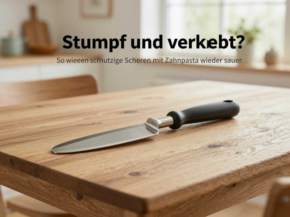 Stumpf und verklebt? So werden schmutzige Scheren mit Zahnpasta wieder sauber