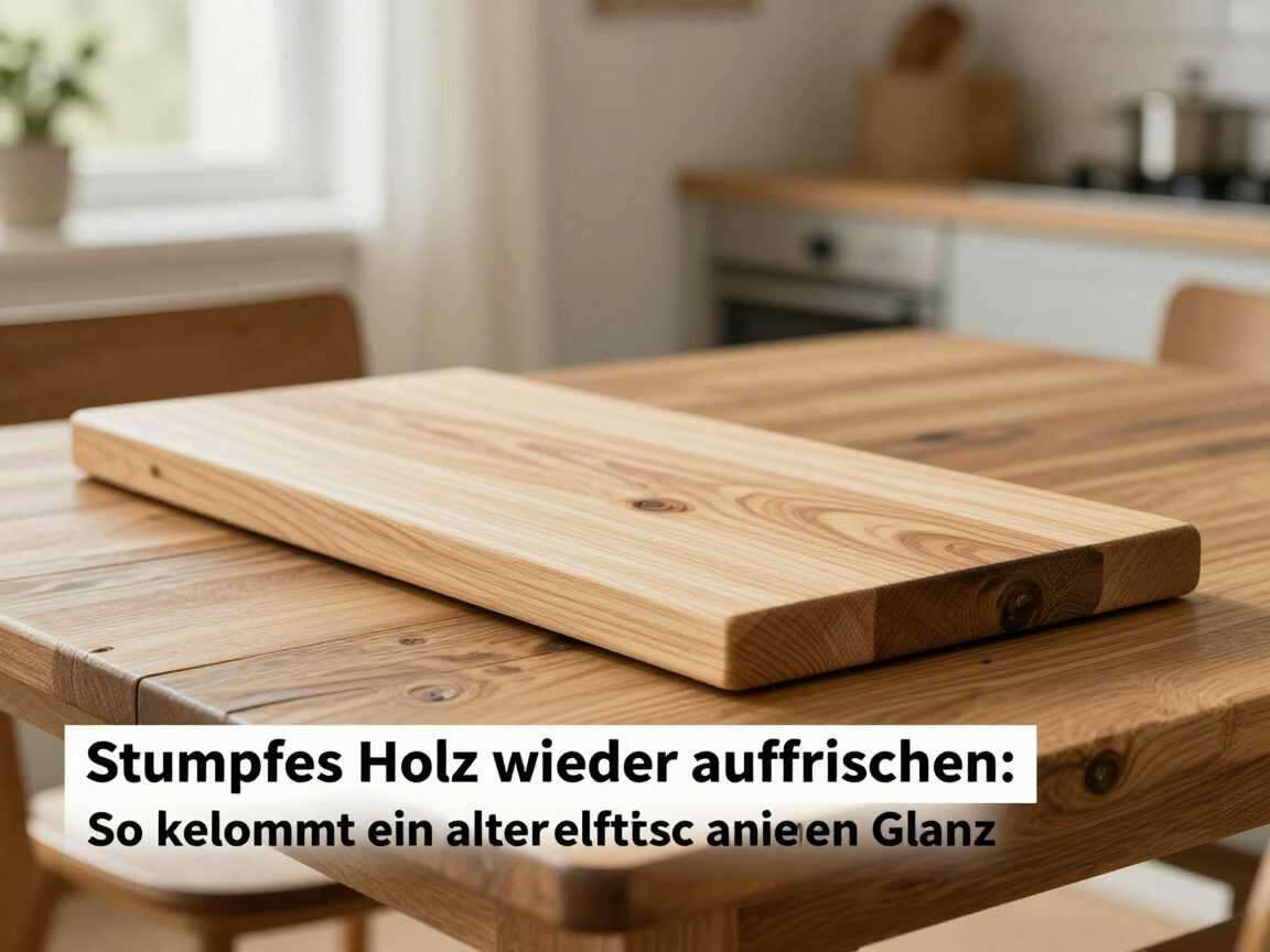 Stumpfes Holz wieder auffrischen: So bekommt ein alter Holztisch neuen Glanz