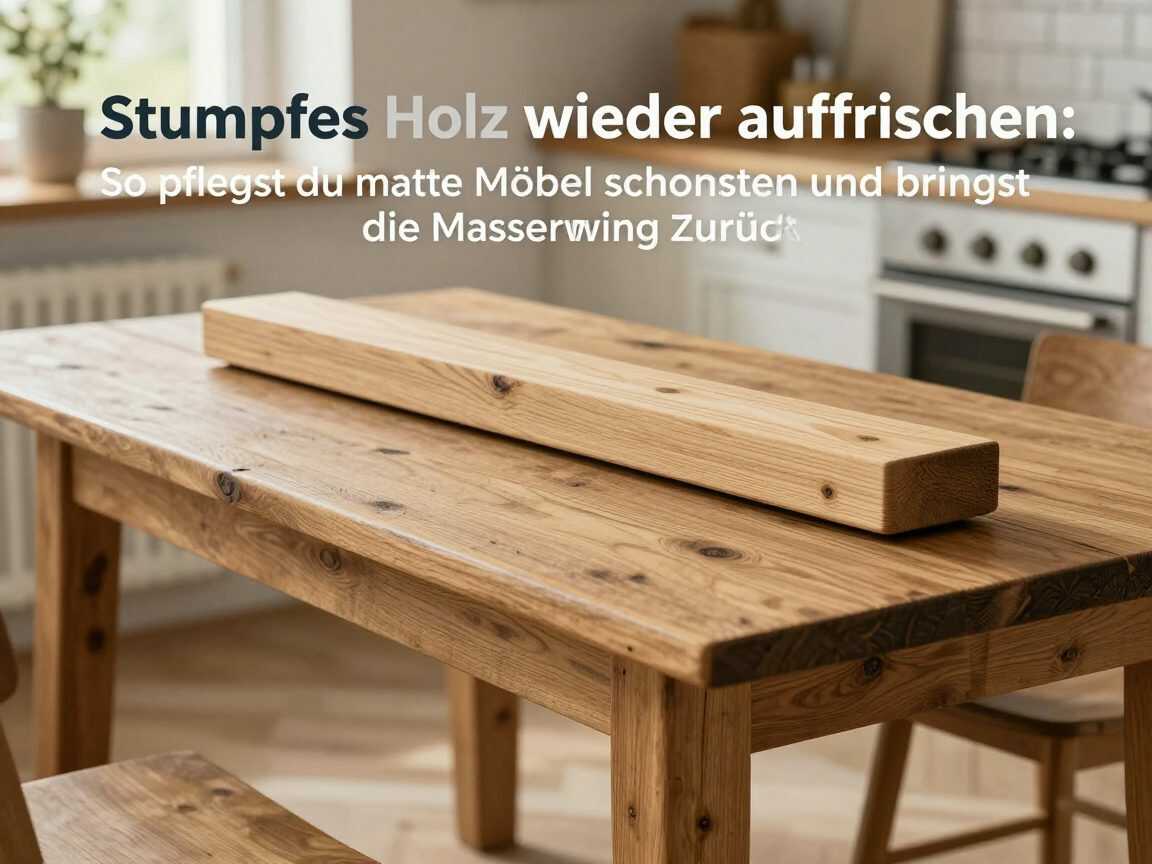 Stumpfes Holz wieder auffrischen: So pflegst du matte Möbel schonend und bringst die Maserung zurück