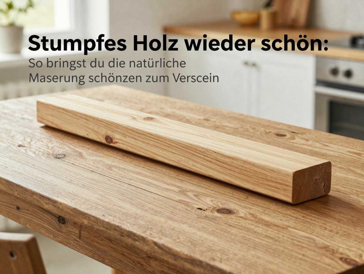 Stumpfes Holz wieder schön: So bringst du die natürliche Maserung schonend zum Vorschein