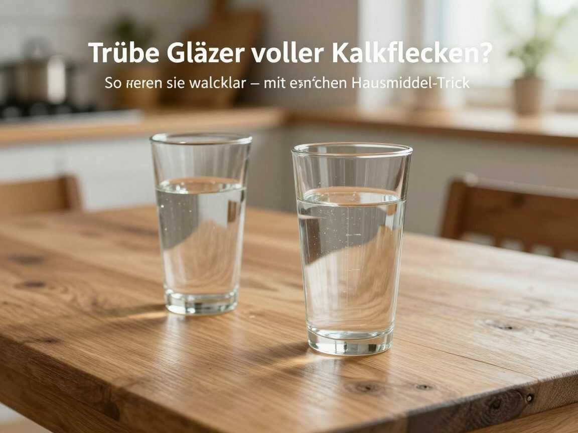 Trübe Gläser voller Kalkflecken? So werden sie wieder klar – mit einem einfachen Hausmittel-Trick