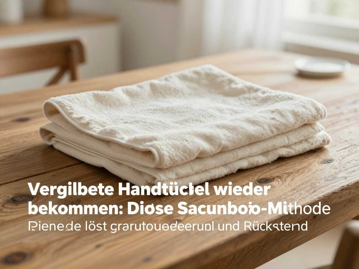 Vergilbte Handtücher wieder weiß bekommen: Diese einfache Sauerstoff-Methode löst Grauschleier und Rückstände