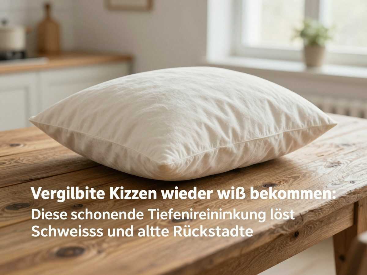 Vergilbte Kissen wieder weiß bekommen: Diese schonende Tiefenreinigung löst Schweiß und alte Rückstände