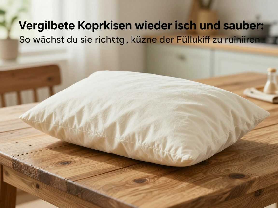 Vergilbte Kopfkissen wieder frisch und sauber: So wäschst du sie richtig, ohne die Füllung zu ruinieren