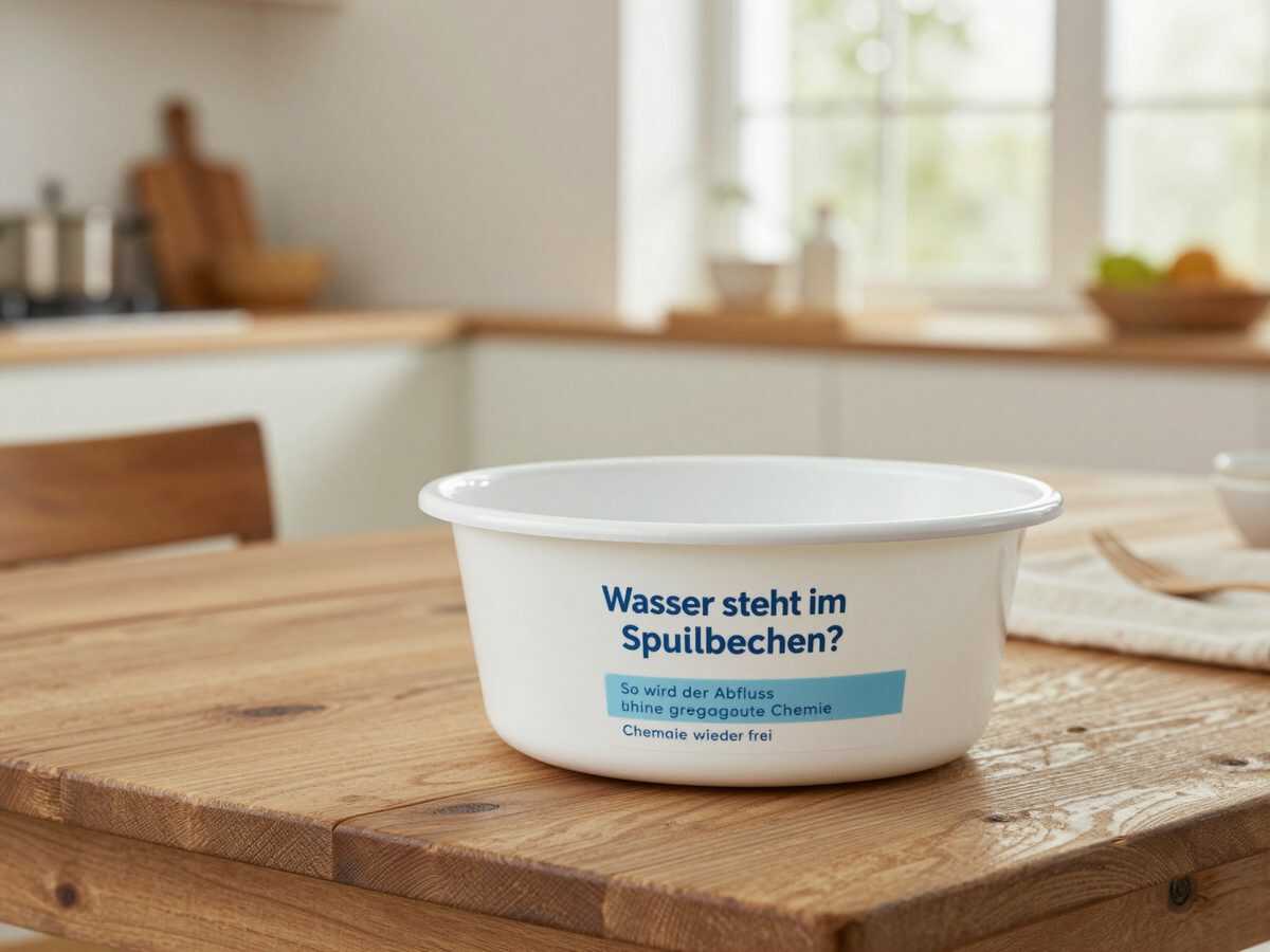Wasser steht im Spülbecken? So wird der Abfluss ohne aggressive Chemie wieder frei