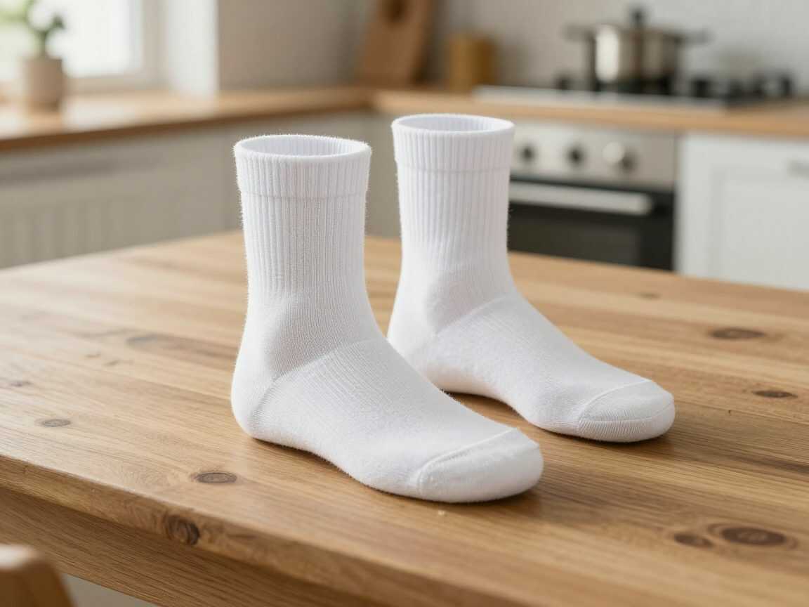 Weiße Socken mit grauen Sohlen? So werden sie wieder sichtbar heller – ohne aggressives Schrubben