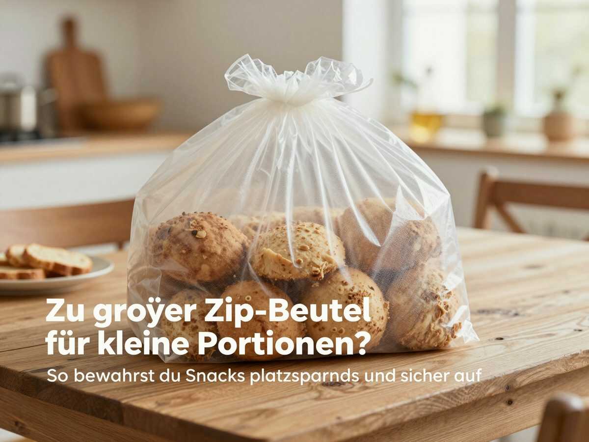 Zu großer Zip-Beutel für kleine Portionen? So bewahrst du Snacks platzsparend und sicher auf