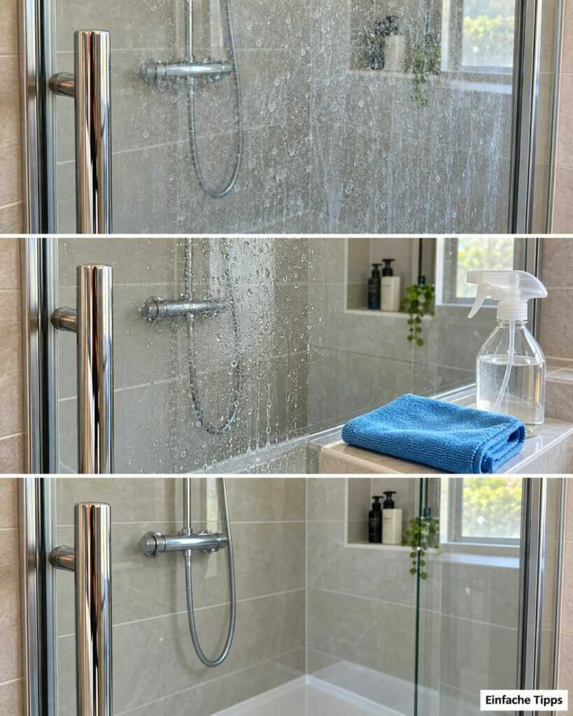 Milchige Duschwand? So wird das Glas mit einfachen Mitteln wieder klar
