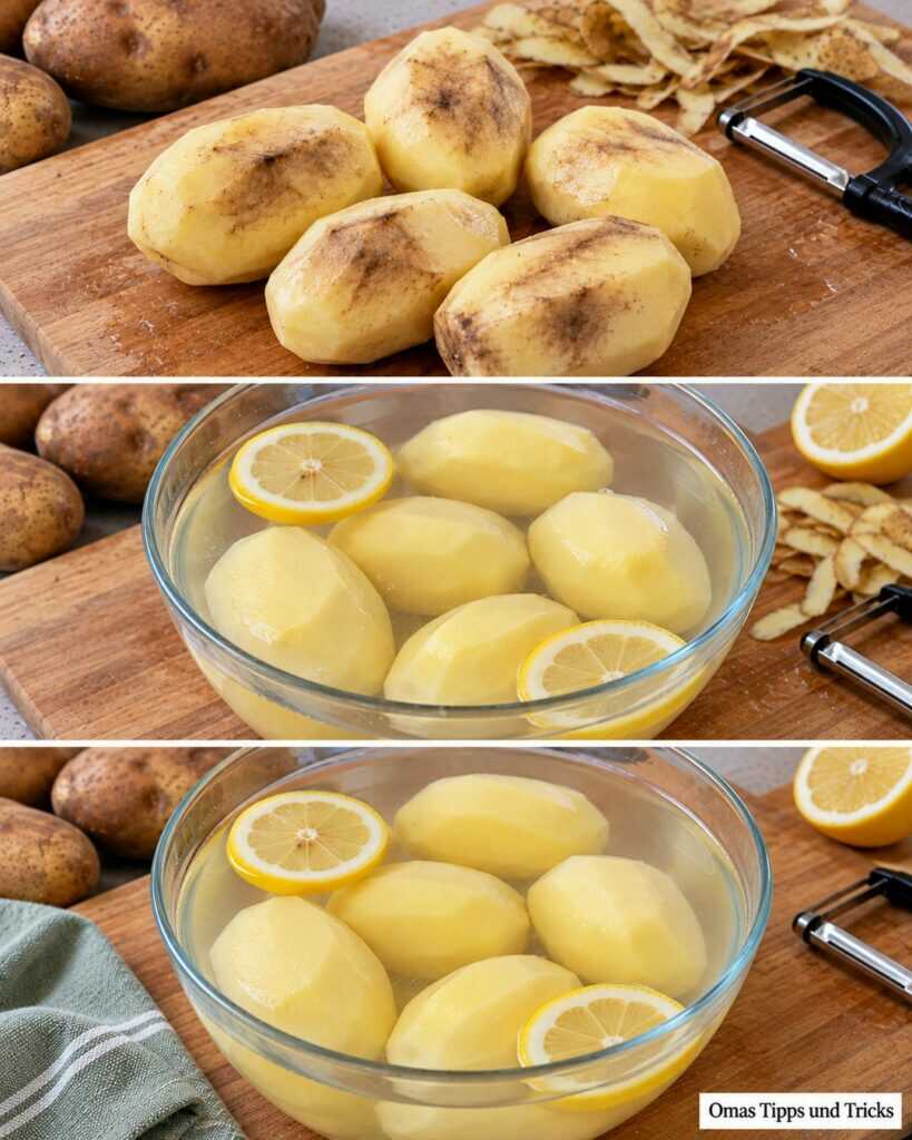 Geschälte Kartoffeln werden braun? So bleiben sie mit Wasser und etwas Zitrone länger hell