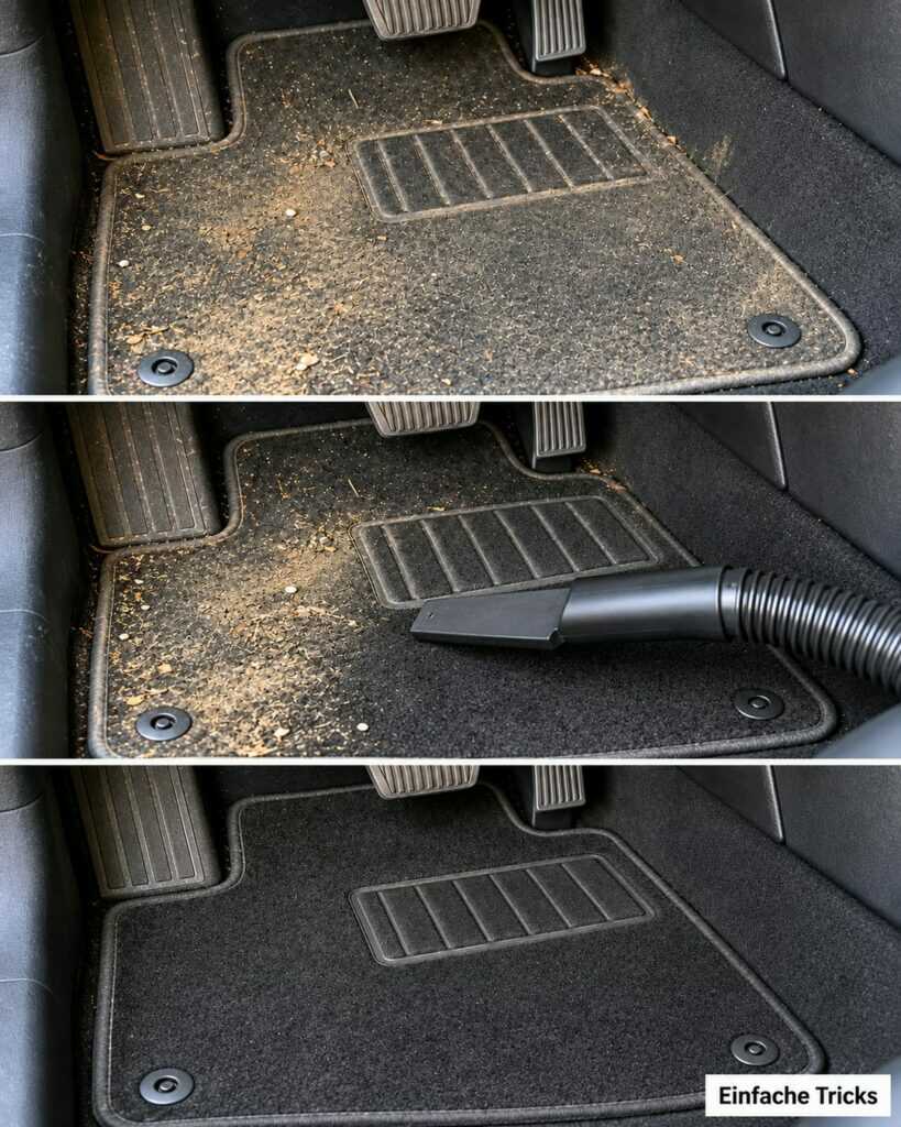 Sand und Krümel im Auto? So werden deine Fußmatten wieder sauber – ohne teure Spezialmittel