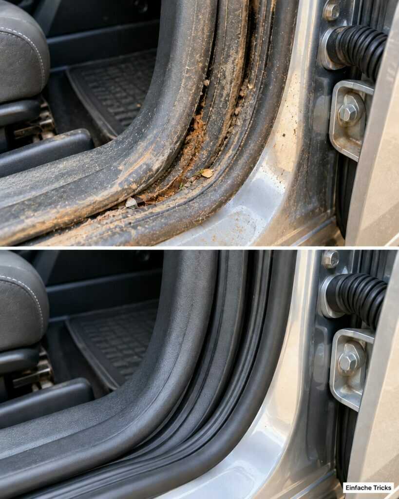 Diese Stelle am Auto wird oft vergessen: So werden Türdichtungen und Einstiege wieder sauber