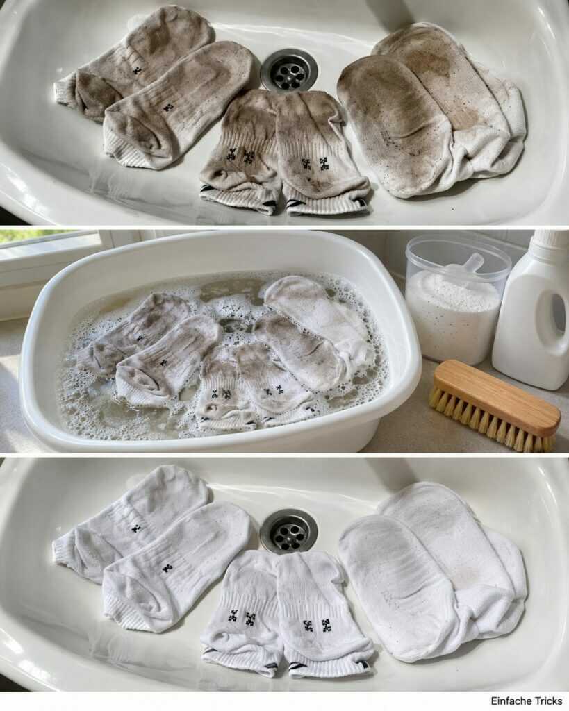 Weiße Socken wieder sauber bekommen: Diese Einweichmethode hilft gegen graue Sohlen