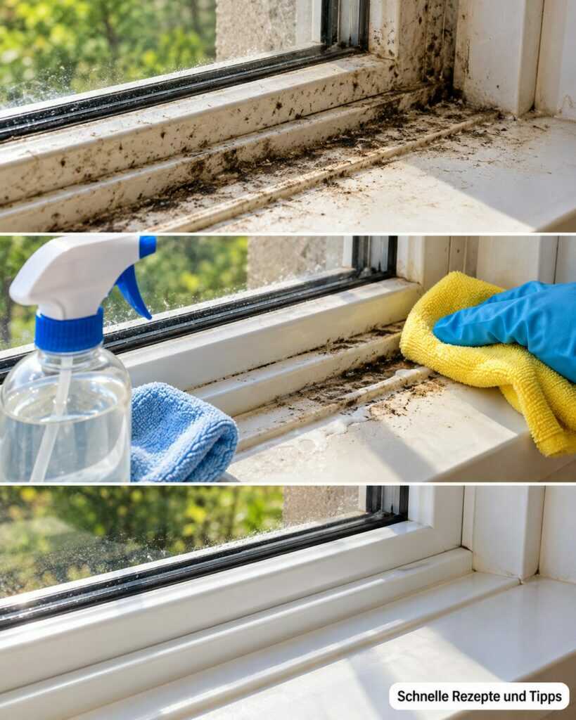 Fensterrahmen wieder strahlend sauber: Mit dieser einfachen Methode verschwinden Schmutz und schwarze Ablagerungen