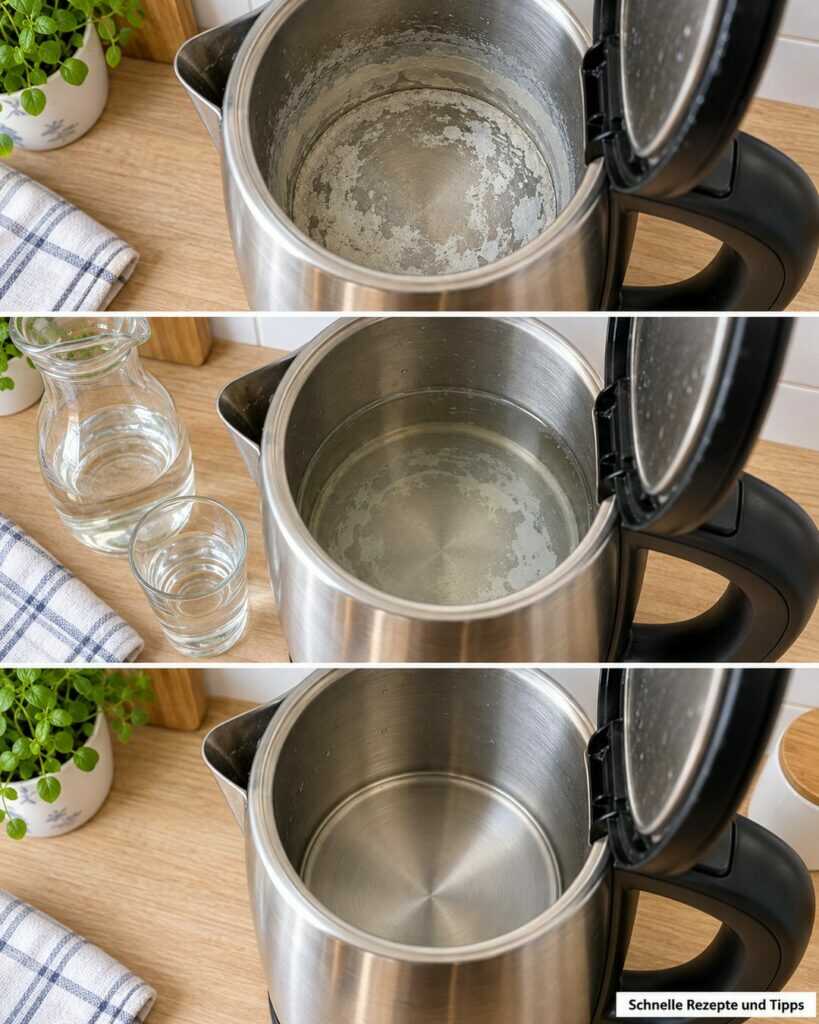 Kalk im Wasserkocher? So wird er mit weißem Essig wieder sauber