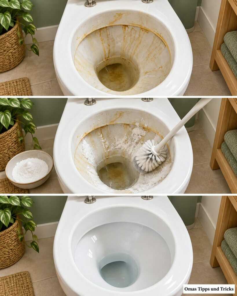 Gelbe Ränder in der Toilette? So lösen Sie Kalk mit Zitronensäure und einer Bürste