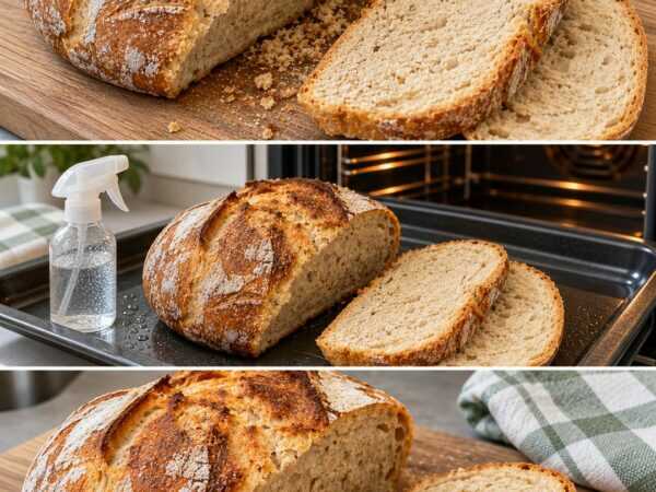 Trockenes Brot? So wird es mit etwas Wasser und Ofenwärme wieder knusprig