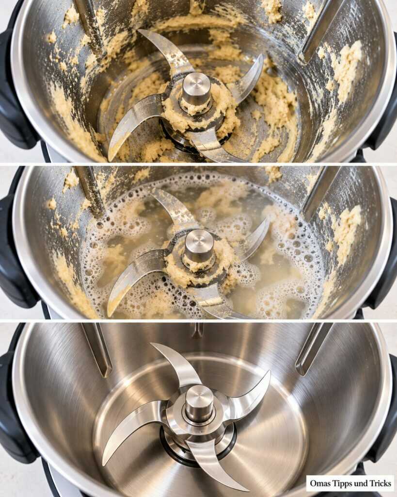 Teigreste im Mixtopf? So werden Edelstahlbehälter und Messer wieder sauber