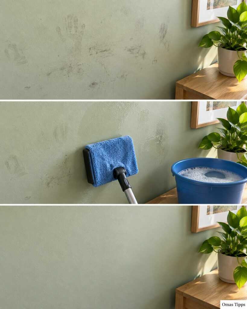 Fingerabdrücke und dunkle Spuren an der Wand? So reinigen Sie sie, ohne die Farbe zu beschädigen