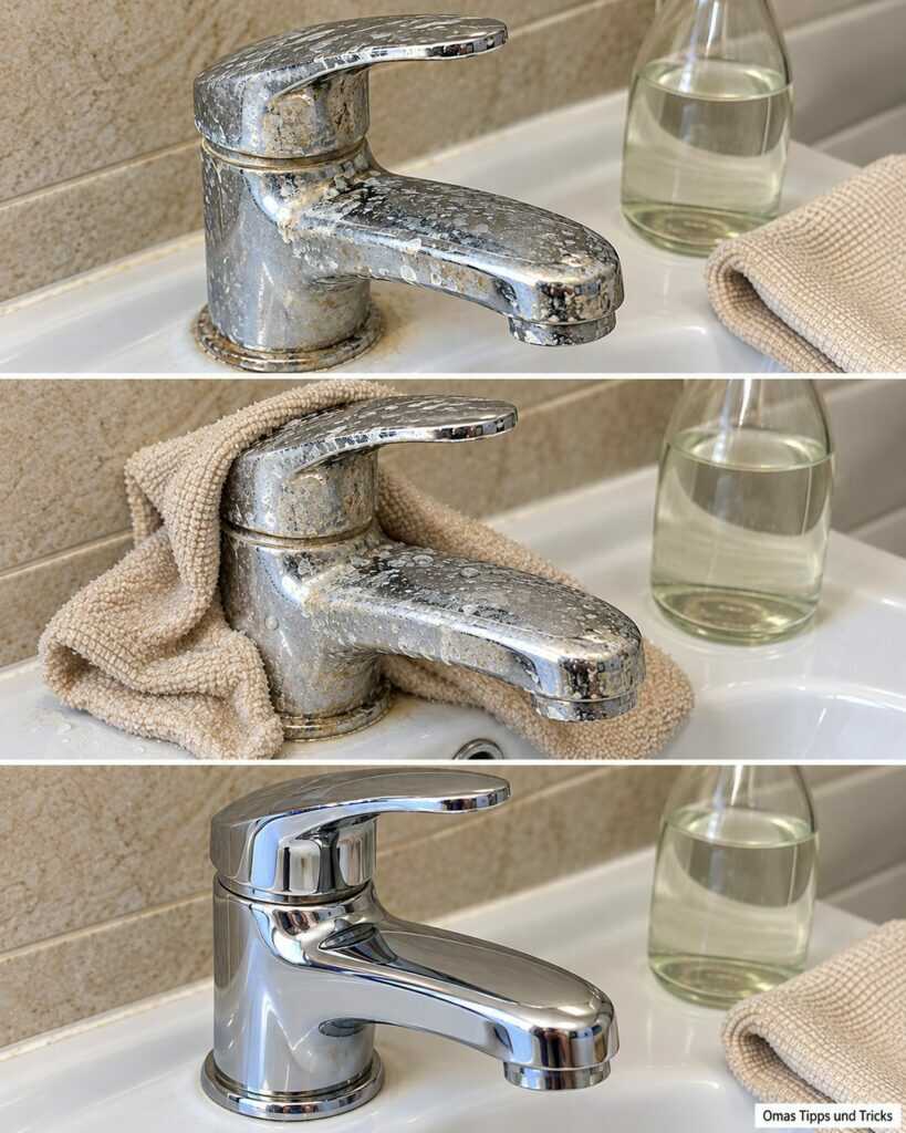 Kalk am Wasserhahn entfernen: So wird die Armatur wieder sauber und glänzend