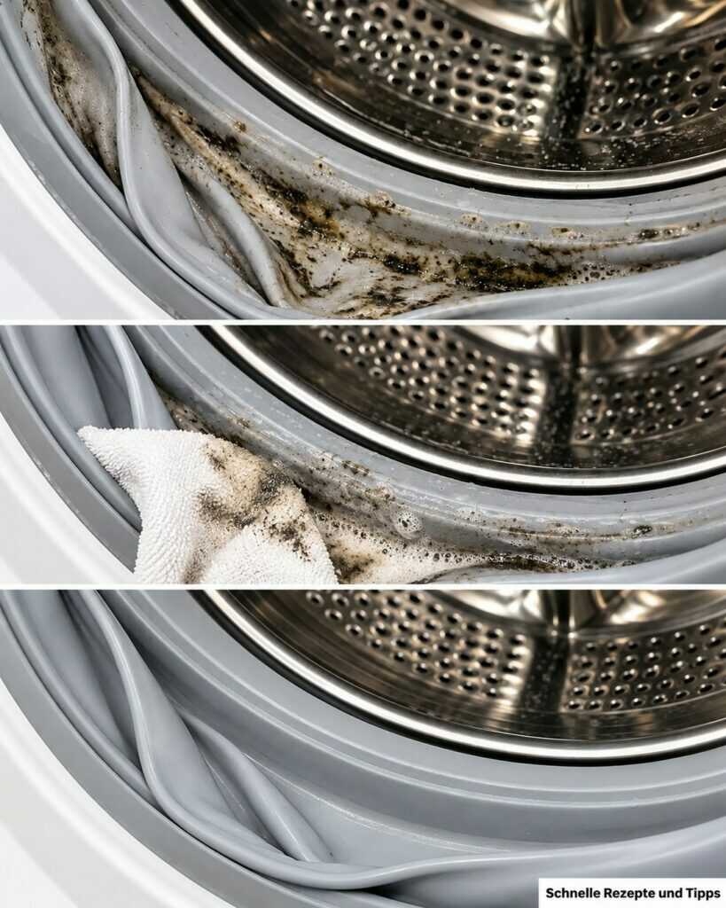 Schwarze Flecken im Waschmaschinengummi? So reinigst du die versteckte Schmutzfalle schonend