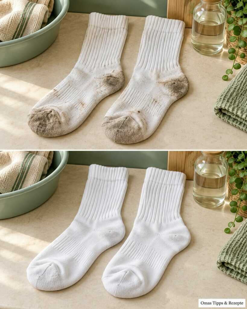 Weiße Socken wieder sauber bekommen: So verschwinden Schmutzränder an Fersen und Zehen