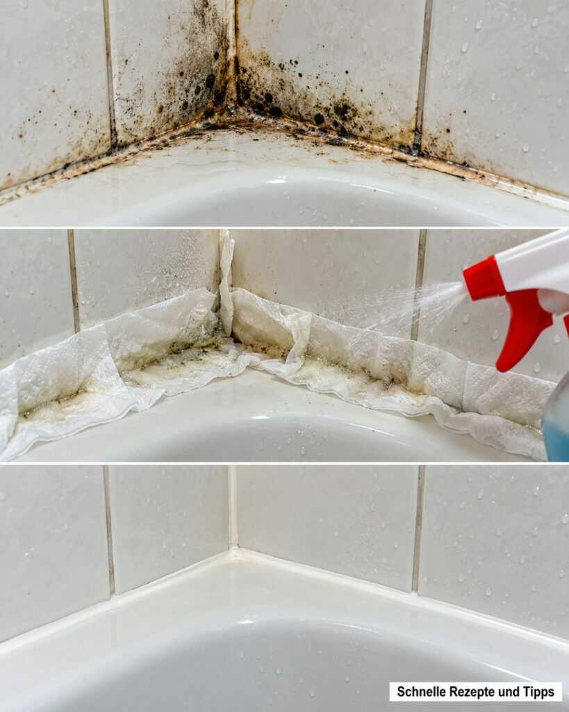Schwarze Fugen in der Badewanne? So entfernst du Schimmel und dunkle Flecken gründlich und sicher