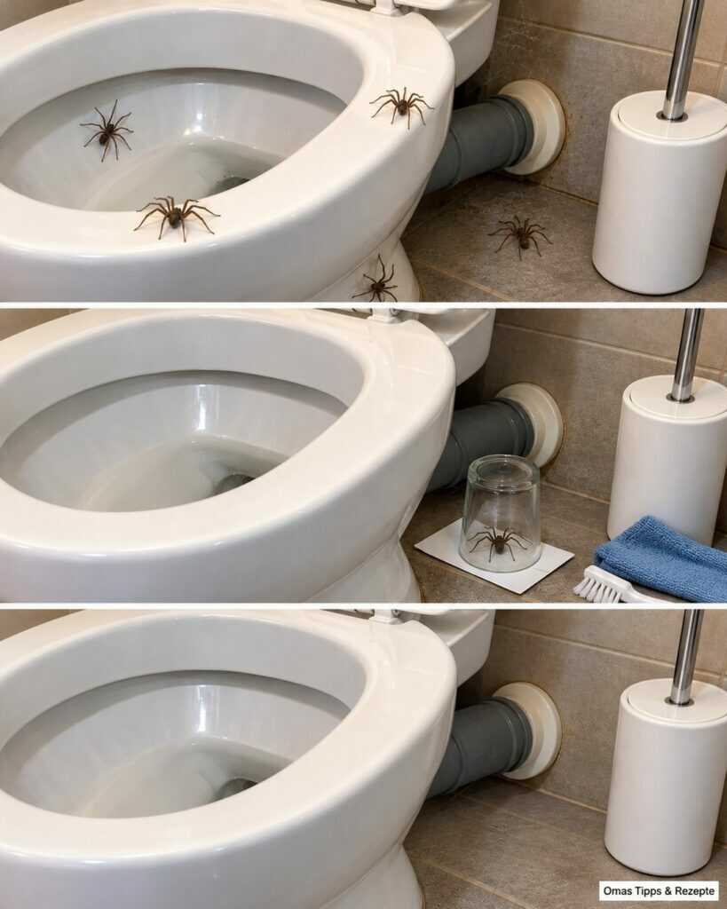 Spinnen im Badezimmer? Mit Glas und Pappe wirst du sie schonend los
