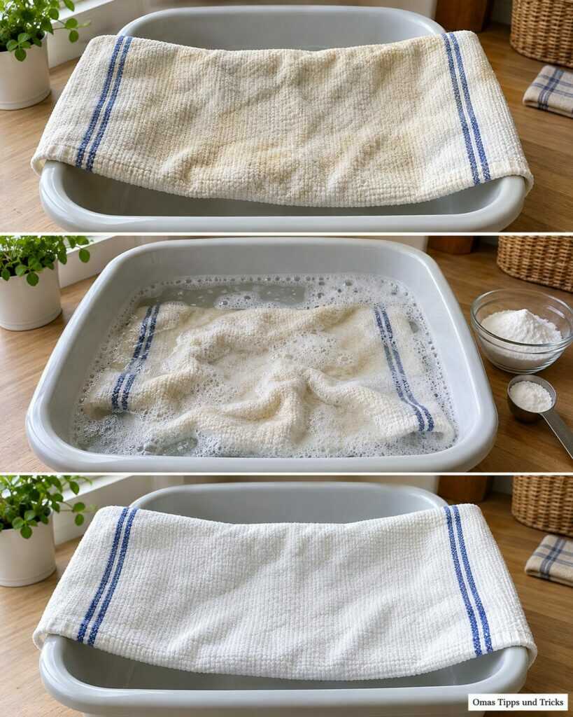 Vergilbte Geschirrtücher? So werden sie wieder sauber und frisch