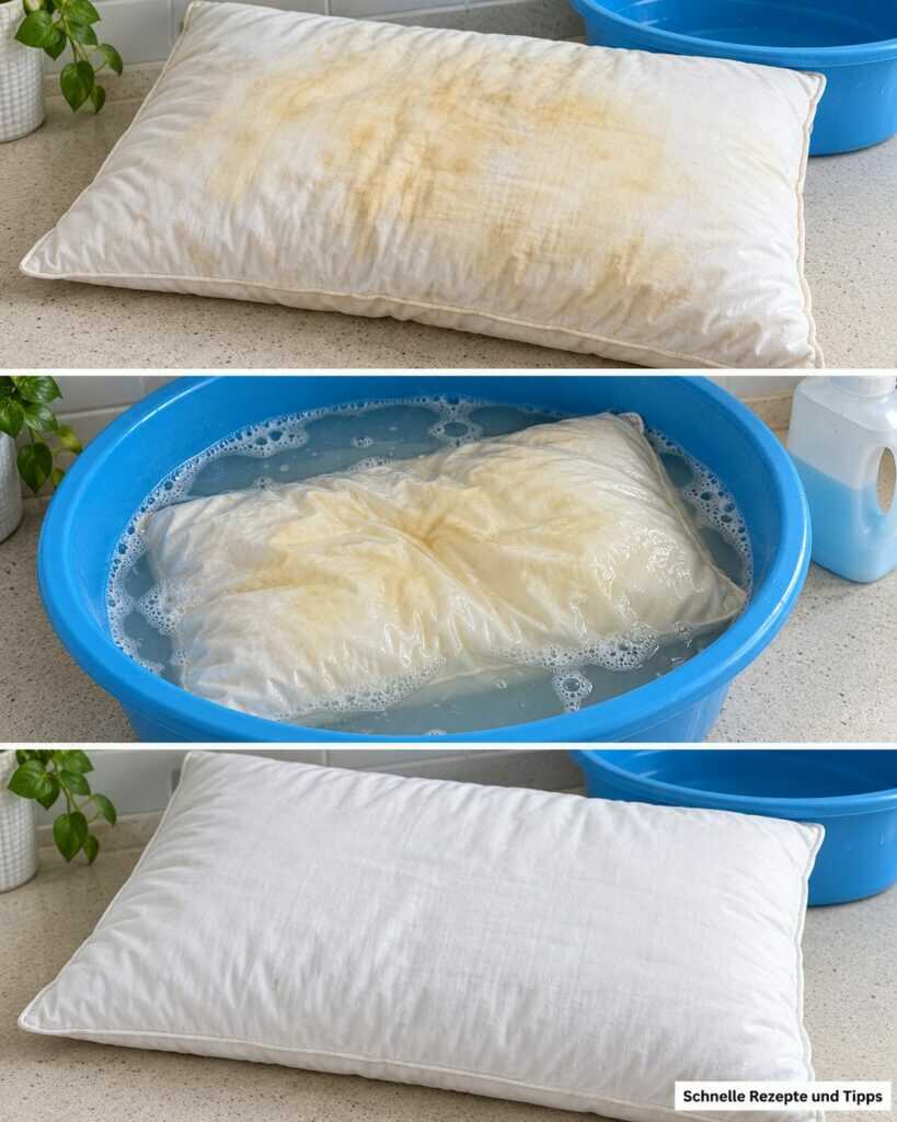 Gelbe Flecken auf dem Kopfkissen? So wird es wieder sauber und frisch