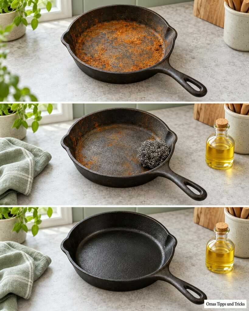 Rostige Gusseisenpfanne? So wird aus dem alten Küchenstück wieder ein zuverlässiger Helfer