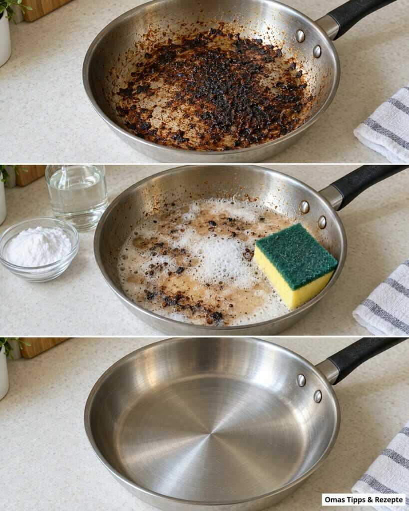 Pfanne angebrannt? So löst du hartnäckige Krusten mit einfachen Hausmitteln