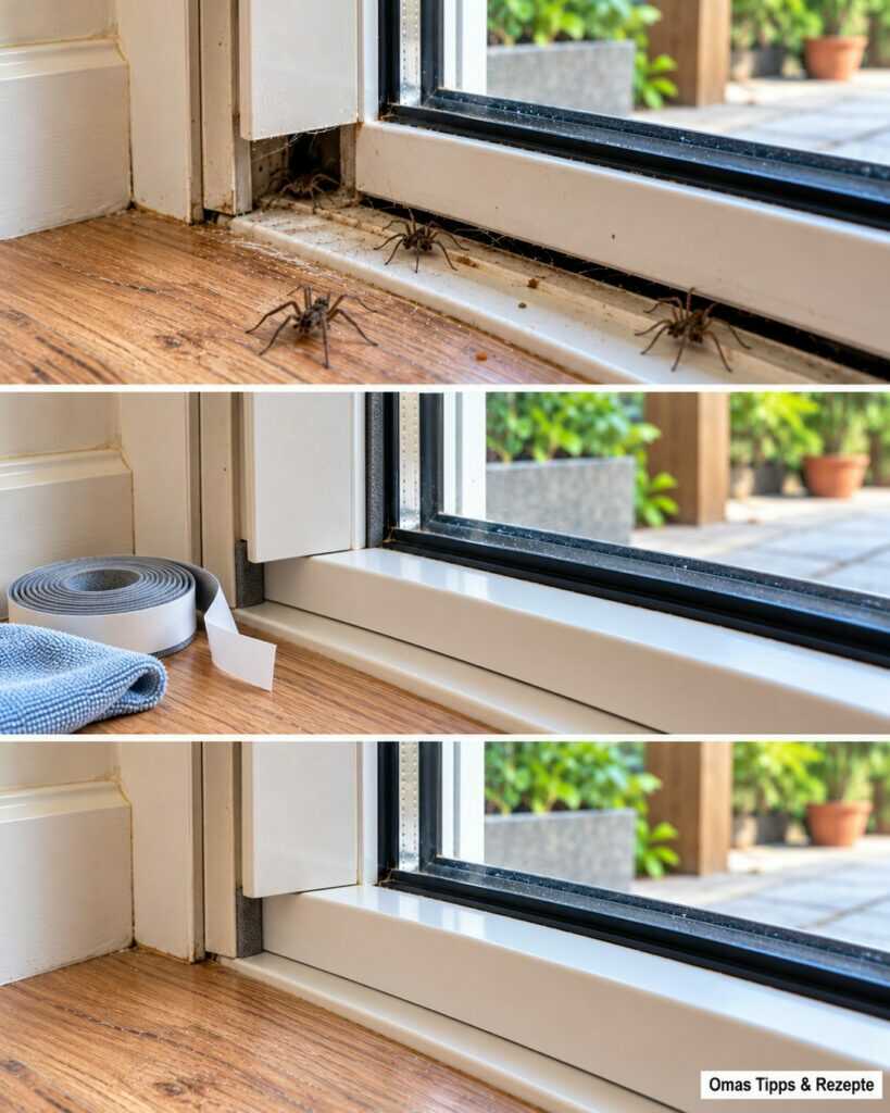 Immer wieder Spinnen an der Terrassentür? Dieser kleine Spaltencheck kann helfen