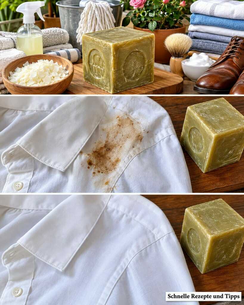 Marseille-Seife im Haushalt: Diese einfachen Anwendungen machen Flecken, Wäsche und Schmutz leichter beherrschbar