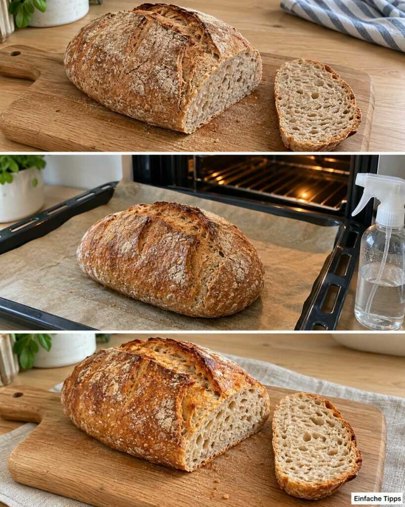 Hartes Brot wieder knusprig: Mit Wasser und Backofen wird es noch einmal richtig gut