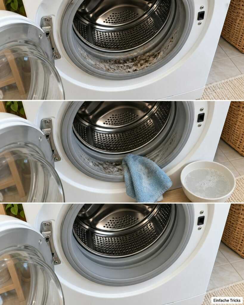 Waschmaschine riecht muffig? Diese versteckte Stelle am Türgummi wird oft vergessen