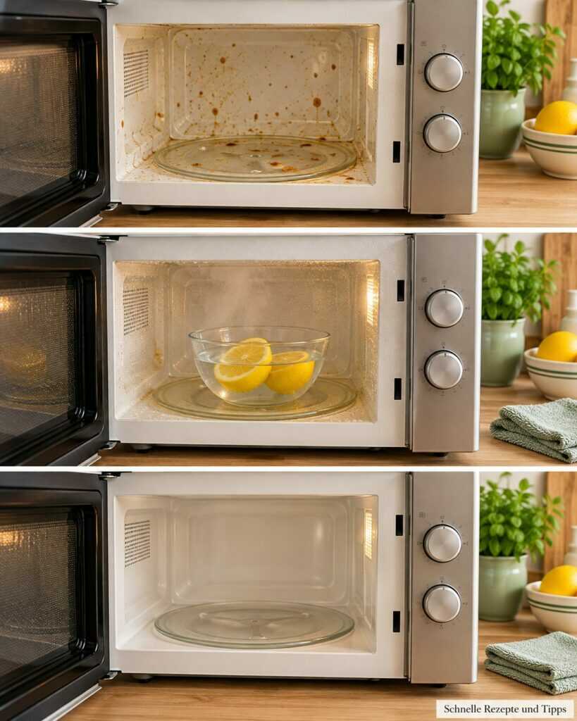 Mikrowelle reinigen mit Zitrone: So lösen sich eingetrocknete Spritzer leichter